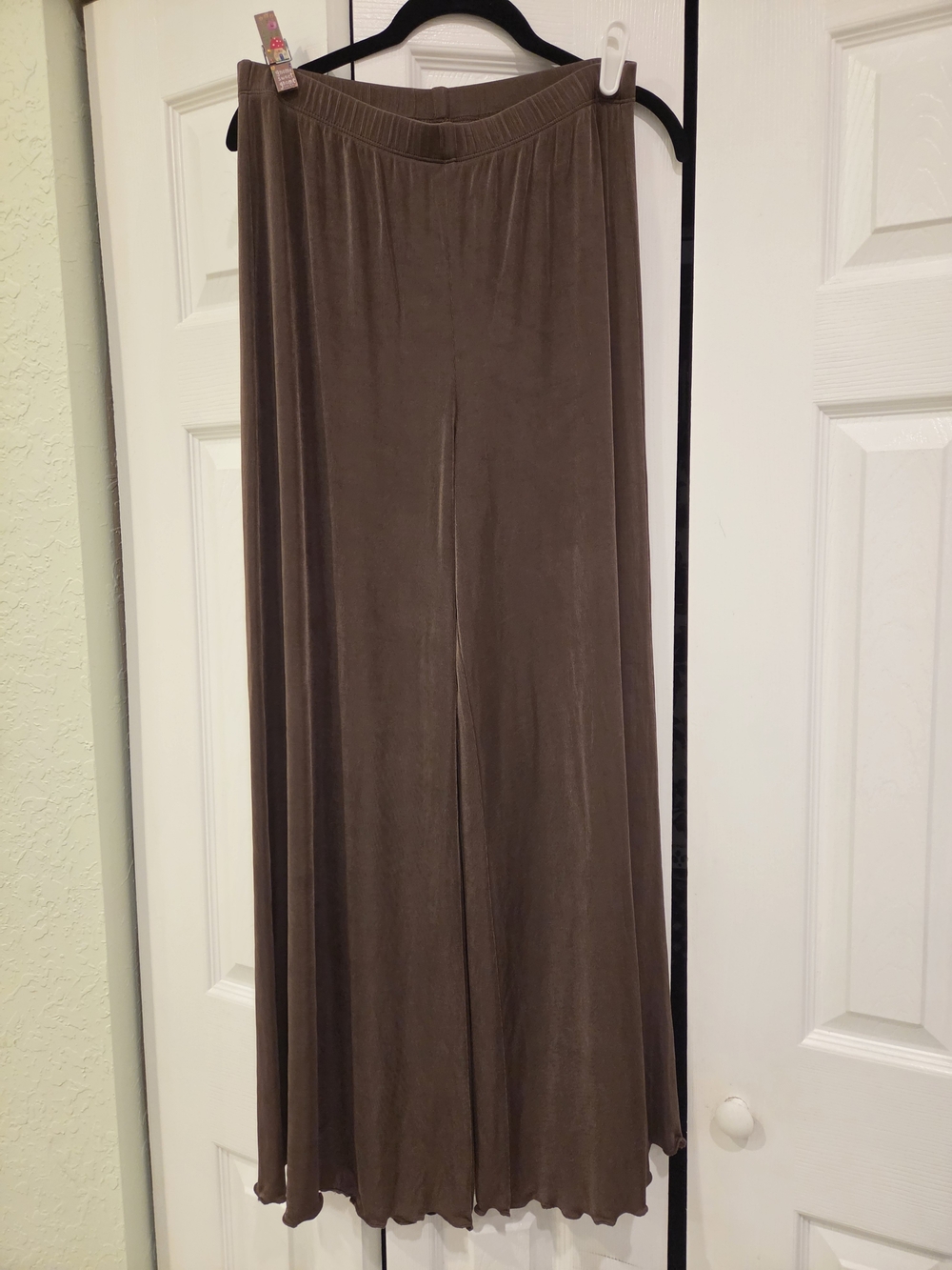Vintage Chico's Travelers Wide-Leg Knit Palazzo Pants - Brown